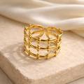 Bague Infinity 3 Rangs - Acier inoxydable - Taille ajustable