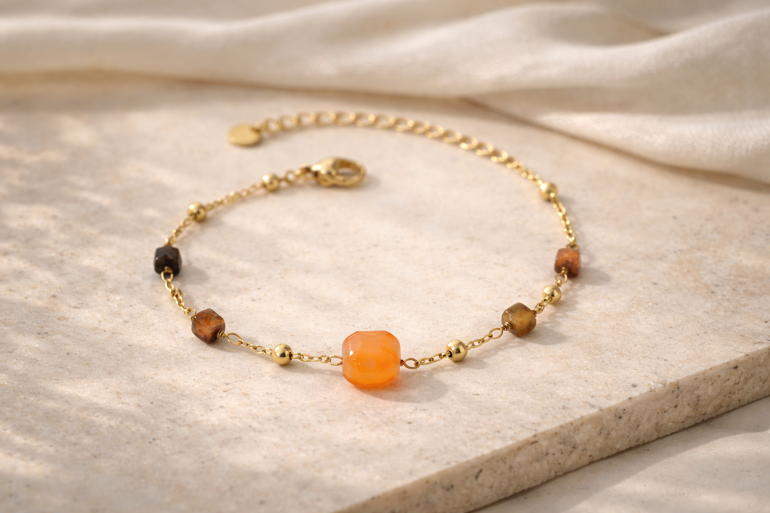 Bracelet Yakout - Acier inoxydable- 17 cm