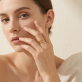 Bague Éclat Structuré - Acier inoxydable - Taille ajustable