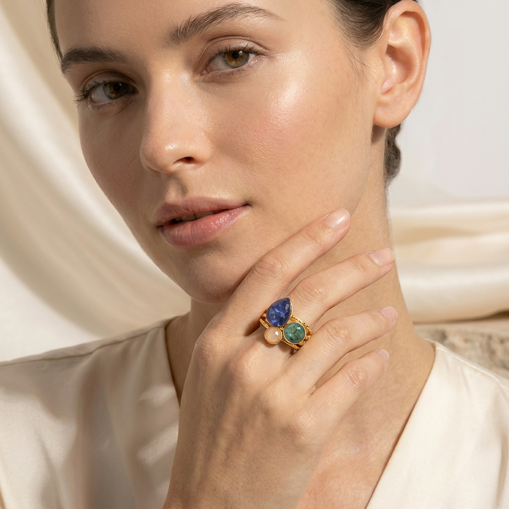 Bague Arabica Pierre naturelle - Taille ajustable