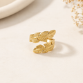 Bague Feuille - Taille ajustable