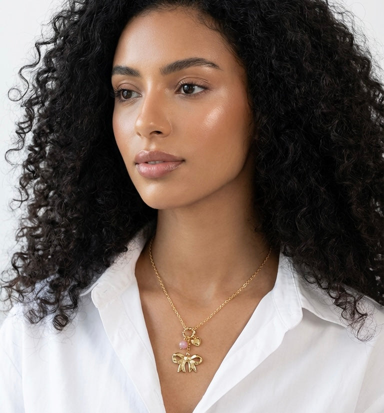 Collier butterfly - Acier inoxydable - 45 + 5 cm