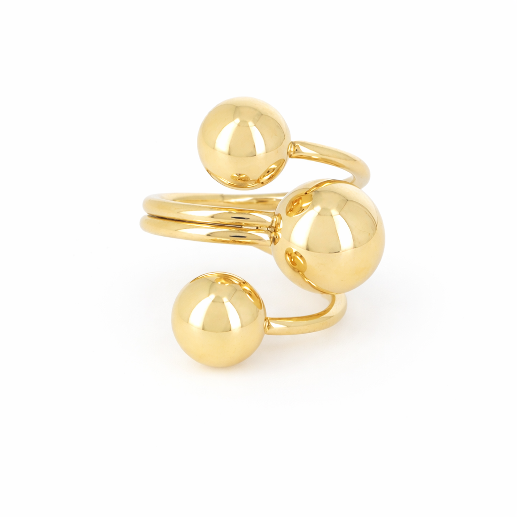 Bague Trio Impérial - Acier inoxydable - Taille ajustable