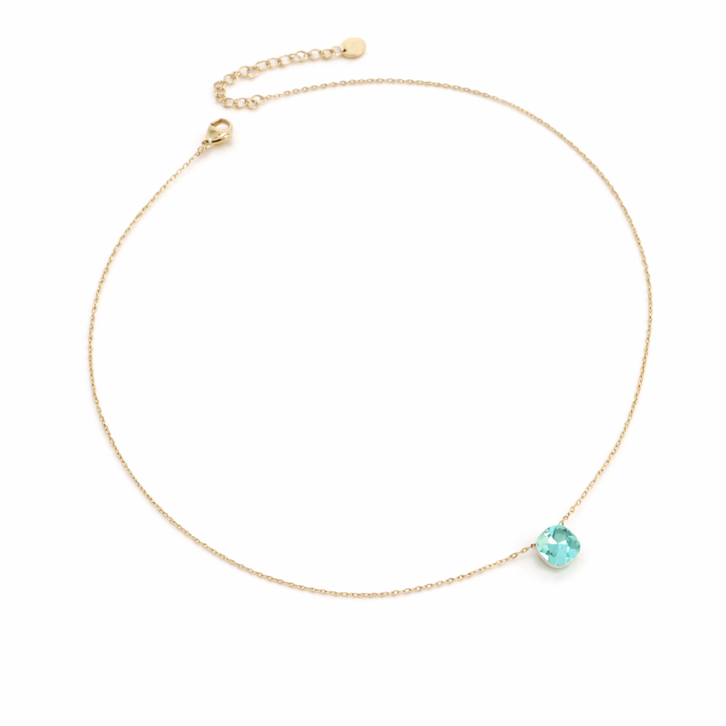 Collier Éclat Turquoise - Acier inoxydable - Cristaux Swarovski®