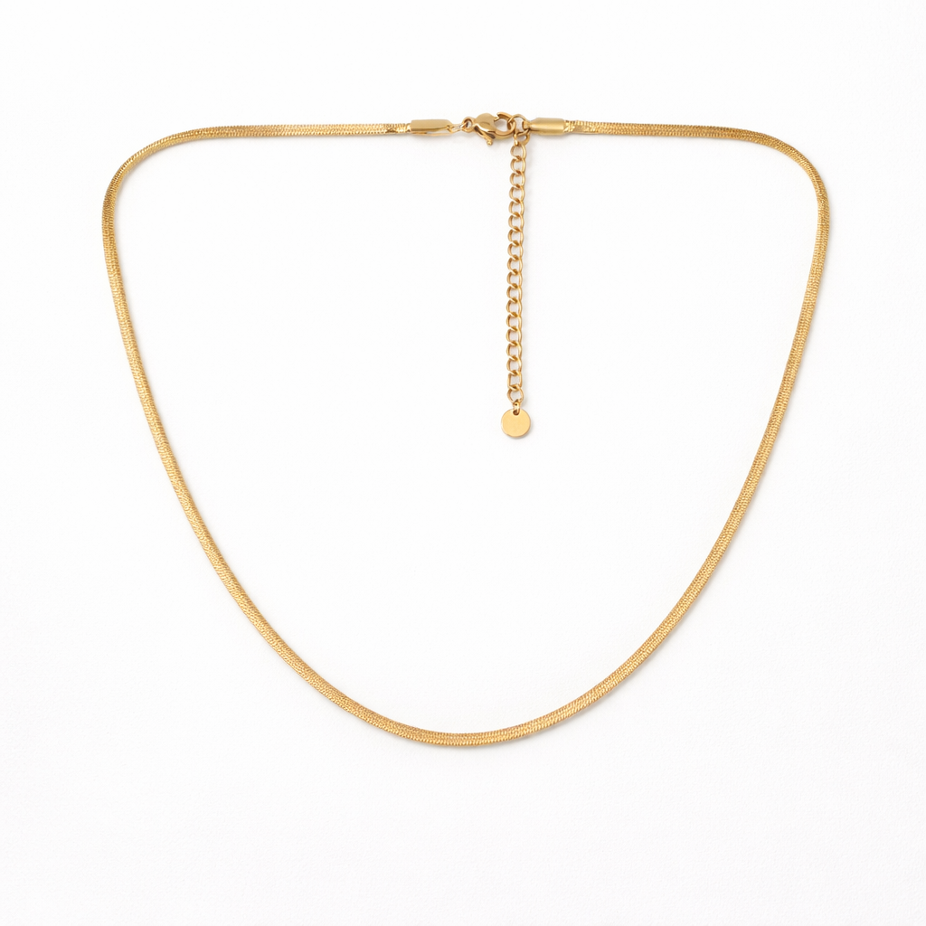 Collier Épure Or - Acier inoxydable - 39+7 cm