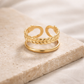 Bague Tressa - Acier inoxydable- Taile ajustable