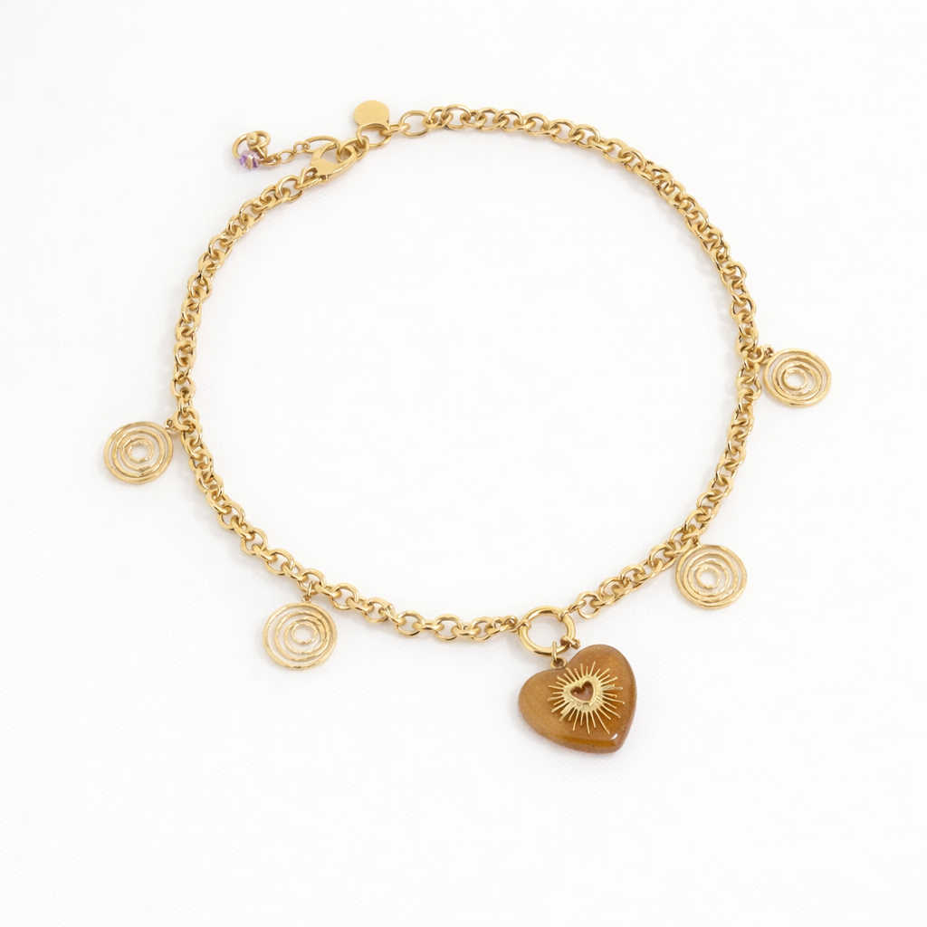 Collier Cœur Solaire - Acier inoxydable -