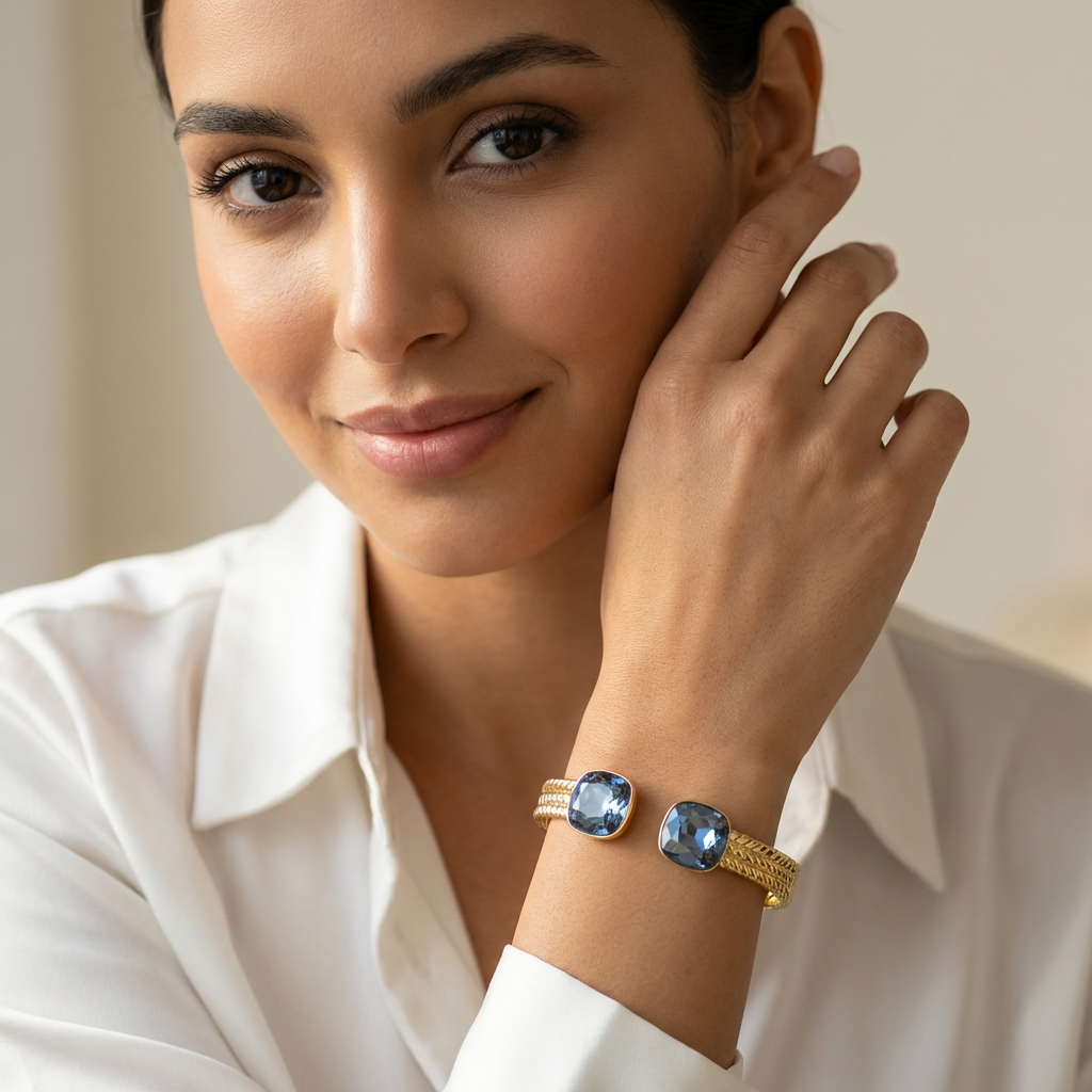 Bracelet Lumière Turquoise - Cristaux Swarovski®