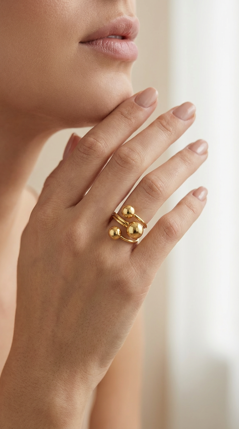 Bague Trio Impérial - Acier inoxydable - Taille ajustable