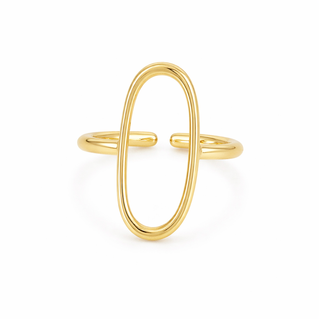 Bague Ovalia - Acier inoxydable - Taille ajustable
