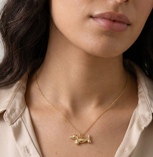Collier Mini Dog Charm - Acier inoxydable - 40+5 cm