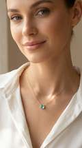 Collier Éclat Turquoise - Acier inoxydable - Cristaux Swarovski®