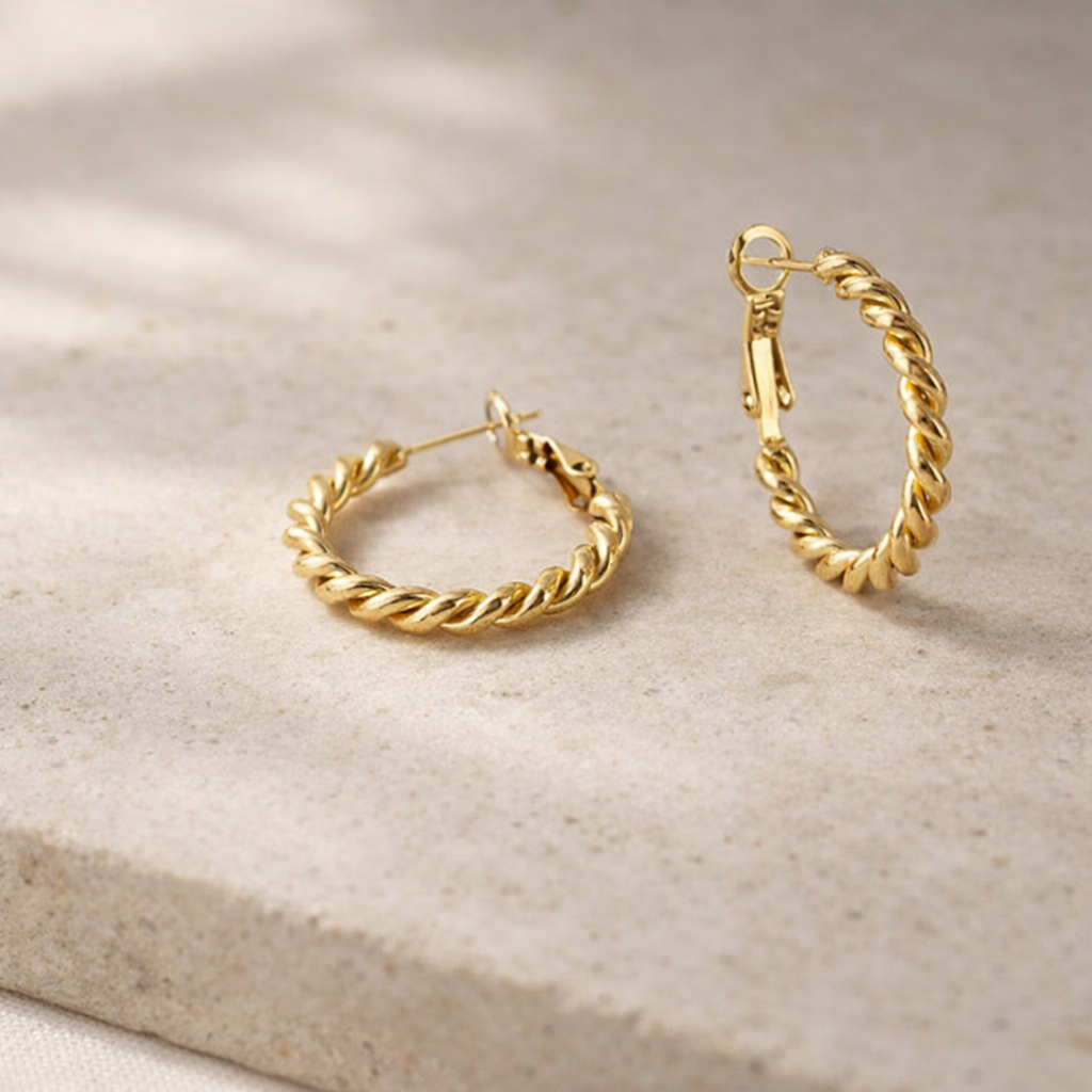 Boucle d’oreille Aya - Acier inoxydable- 2,5 Cm